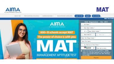 AIMA MAT December 2023: Registration for Management Aptitude Test Examination Begins at mat.aima.in, Know How To Apply Till December 5