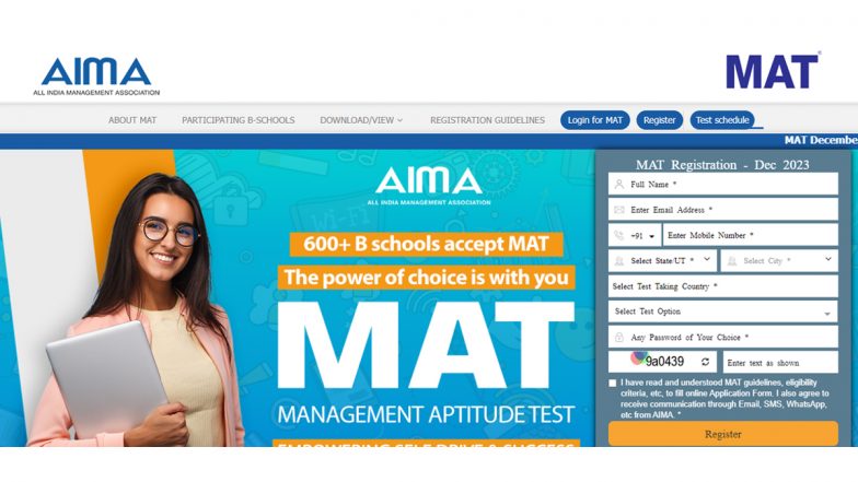 AIMA MAT December 2023: Registration for Management Aptitude Test Examination Begins at mat.aima.in, Know How To Apply Till December 5