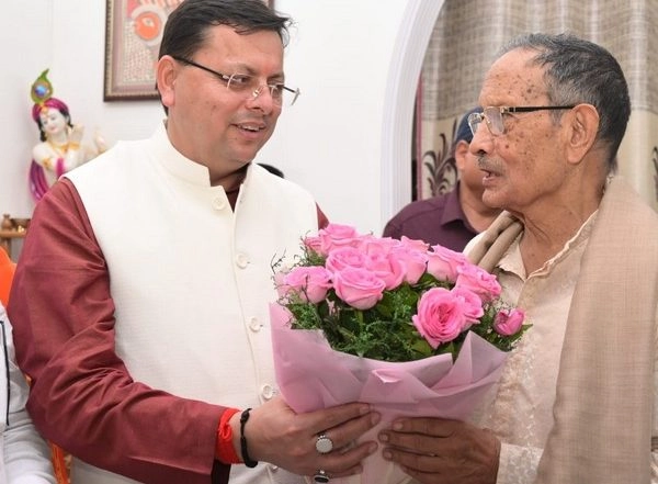 India News | Uttarakhand CM Dhami Extends Greetings to Ex-CM BC Khanduri on His Birthday 
