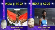 Sports News | Asian Games: Ajoy Kumar Saroj Secures Silver, Jinson Johnson Clinches Bronze in Men's 1500m