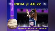 Sports News | Asian Games: Nandini Agasara Claims Bronze in Women's Heptathlon