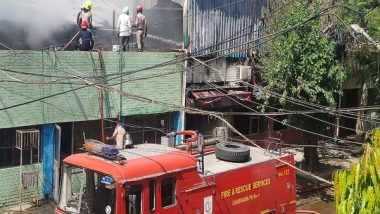 Chandigarh Fire Video: Massive Blaze Erupts at Trading Company in Industrial Area Phase 2, No Casualties Reported