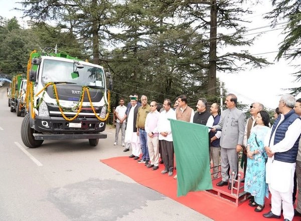 India News | Himachal CM Sukhu Flags off Four Garbage Compactors for Shimla Civic Body on Gandhi Jayanti 