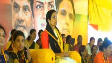 India News | Andhra: Nara Bhuvaneswari Joins TDP Workers' Hunger Strike Against Naidu's Arrest