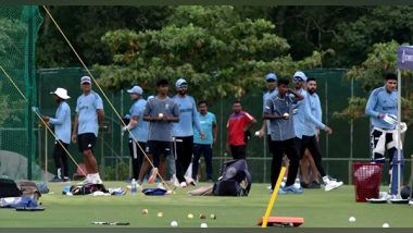Sports News | Indian Cricket Team Holds Practice Session Ahead of Warm-up Match Against Netherlands