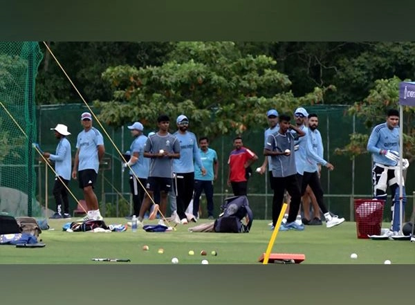Sports News | Indian Cricket Team Holds Practice Session Ahead of Warm-up Match Against Netherlands