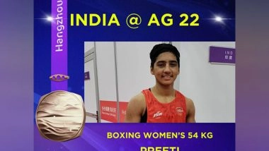 Sports News | Asian Games: Boxer Preeti Pawar Settles for Bronze in 54kg Weight Category