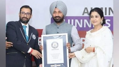 Business News | Chandigarh Welfare Trust (CWT) Creates Guinness World Record for Largest Distribution of Sanitary Packets in 24 Hours