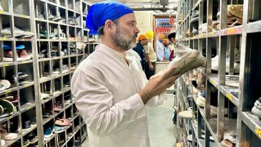 India News | Rahul Gandhi Offers ‘Sewa’ at Golden Temple's Shoe Stand