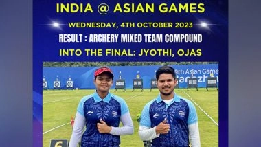 Sports News | Asian Games: Jyothi-Pravin Storm into Mixed Team Compound Archery Final 