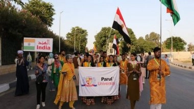 Business News | Parul University's Garba Performers Shine as Cultural Ambassadors at the Ismailia International Festival for Folk Art in Egypt