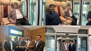 India News | Nitin Gadkari Takes Test Ride of Sky Bus in Sharjah