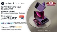 Business News | Amazon Great Indian Festival: Motorola Announces Festive Discounts for Its Razr Series, Motorola Razr 40 Available at an Early Access Deal of Rs 44,999