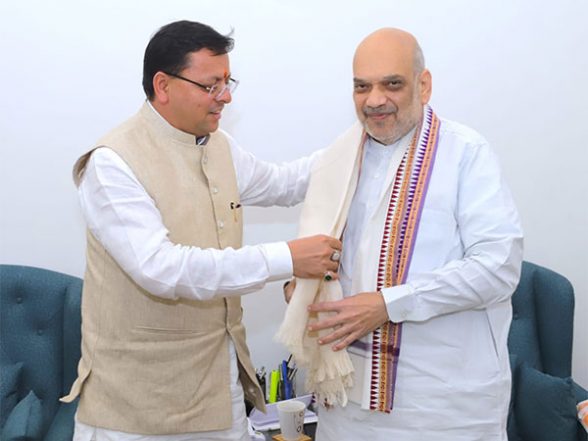 India News | Uttarakhand CM Dhami Meets Amit Shah in Delhi to Discuss Issues of State - Vimarsana News