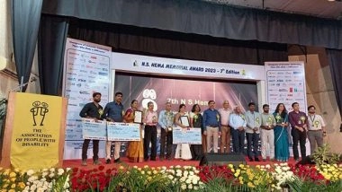 Business News | Saadhya Trust for Social Development Wins 7th NS Hema Memorial Award for 'Outstanding NGO' in the Disability Sector