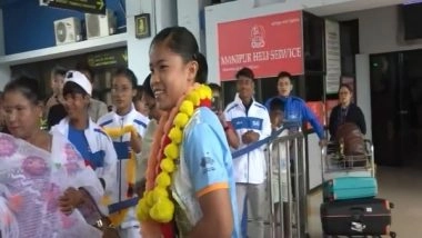 Sports News | Wushu Player Roshibina Devi Naorem Receives Warm Welcome in Imphal Following Asian Games Silver