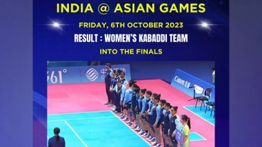 Sports News | Asian Games: Indian Women Thump Nepal, Storms into Kabaddi Final