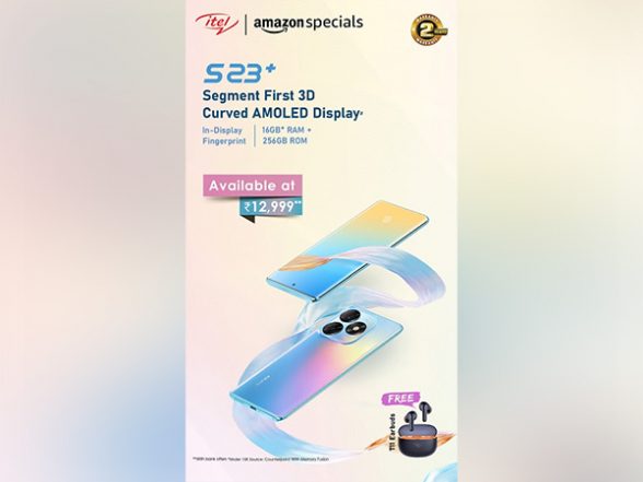 Business News | Itel S23+, India's First Smartphone with 3D Curved AMOLED Display at Rs 12,999 Available Now Only on Amazon - Vimarsana News