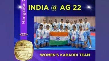 Sports News | Asian Games: India Wins Gold in Women's Kabaddi to Reach 100 Medals Mark