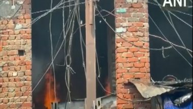 Noida Fire Video: Massive Balze Erupts at House in Sector 8, No Casualties Reported