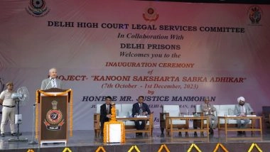 India News | Delhi HC Legal Services Committee Inaugurates Legal Literacy Program for Inmates of Tihar Jail