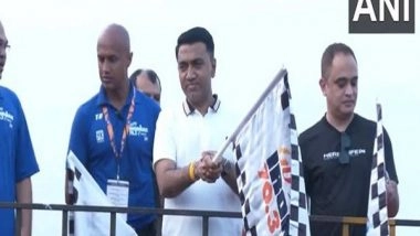 India News | Goa CM Sawant Flags off IRONMAN 70.3 from Miramar Beach