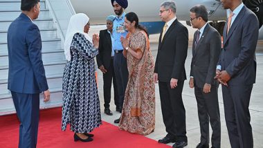 Tanzanian President Samia Suluhu Hassan Arrives in India on State Visit (Watch Video)