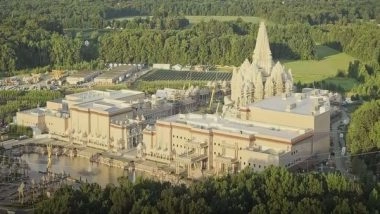 World News | MoS Muraleedharan Extends Wishes on Opening of US' Largest Hand-carved Hindu Temple in New Jersey