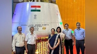 Business News | KCP Hands Over Integrated Air Drop Test - Crew Module Structure to ISRO, Meant for Gaganyaan Mission