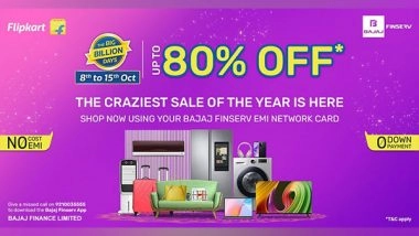 Business News | Flipkart and Bajaj Finance Partner to Offer Consumers Exclusive Deals on Bajaj Finserv EMI Network Card