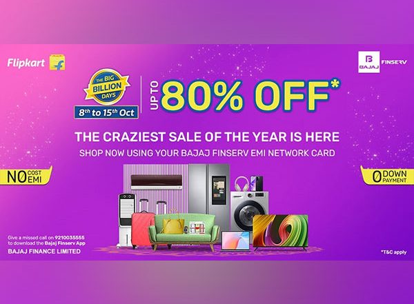 Business News | Flipkart and Bajaj Finance Partner to Offer Consumers Exclusive Deals on Bajaj Finserv EMI Network Card