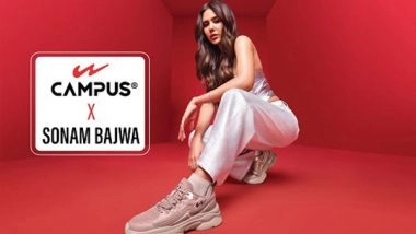 Business News | Campus Activewear Collaborates with Sonam Bajwa to Launch Chunky Sneaker Collection