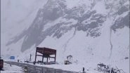 India News | J-K: Fresh Snowfall Briefly Halts Traffic on Sonamarg-Zojila Highway