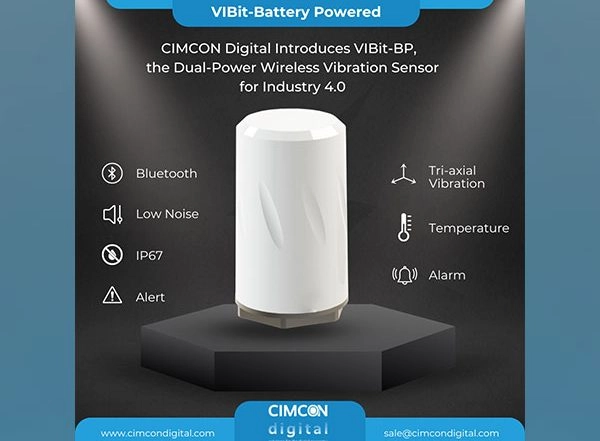 Business News | CIMCON Digital Launches VIBit-BP: First to Offer Wired and Battery-Powered Vibration Sensor for Industrial Asset Maintenance