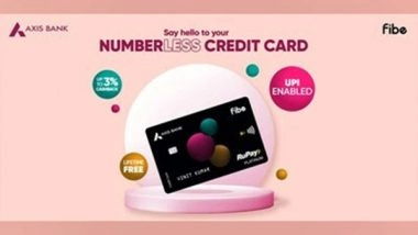 Business News | Fibe and Axis Bank Partner to Launch India's First Numberless Credit Card
