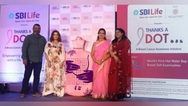 Business News | SBI Life's 'Thanks a Dot' Initiative Launches Innovative Lifesaving Tool to Emphasize the Critical Need for Self-breast Examination & Early Detection