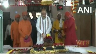 India News | Amit Shah Unveils Statue of Mahant Shri Chandnath Yogi at Shri Baba Mastnath Math in Rohtak