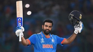 Sports News | CWC 2023: Rohit Sharma's Record-breaking Century Dominates Afghanistan, Guides India to Comfortable 8-wicket Win