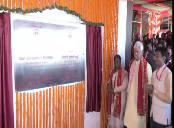 India News | J-K: President Murmu Inaugurates Parvati Bhawan, Navdurga Path Skywalk Project
