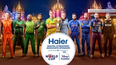 Business News | Haier India Comes Onboard as a Digital Streaming Associate Sponsor for ICC Men's Cricket World Cup on Disney+ Hotstar, Elevating the Festive Spirits