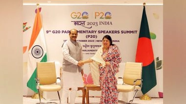 India News | LS Speaker Holds Bilateral Talks with Bangladesh Counterpart Ahead of G20 Parliamentary Speakers' Summit