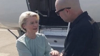 World News | European Commission President Arrives in Israel to Express Solidarity with People in Wake of Hamas Attack