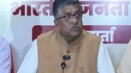 India News | Baghel Government Had Snatched Rights of People by Committing Scams: BJP Leader Ravi Shankar Prasad