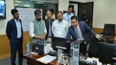 World News | Operation Ajay: MoS Muraleedharan Visits MEA's Control Room Set in Delhi