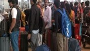 World News | Operation Ajay: Second Batch of Indians Gather to Board Flight, Thank Government for Initiative