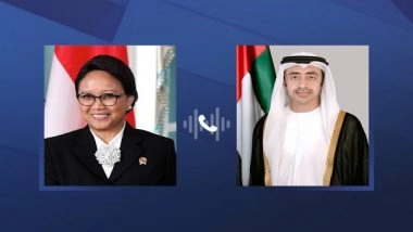 World News | Abdullah Bin Zayed, FM of Indonesia Review Regional Developments, Efforts to Protect Civilians