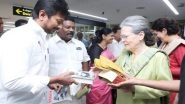India News | Sonia Gandhi Arrives in Chennai to Attend DMK Women's Rights Conference