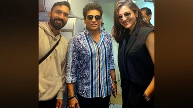 Entertainment News | Anushka, Arijit, Sachin Arrive for ICC Men's Cricket World Cup 2023 Match Against Pakistan in Ahmedabad