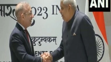 World News | VP Dhankhar Meets President of Inter-Parliamentary Union Duarte Pacheco on Sidelines of P20 Summit