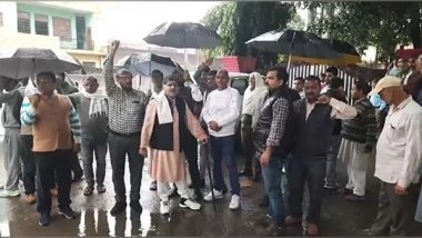 India News | J-K: Protests Held After ED Raids Former Minister's Residence